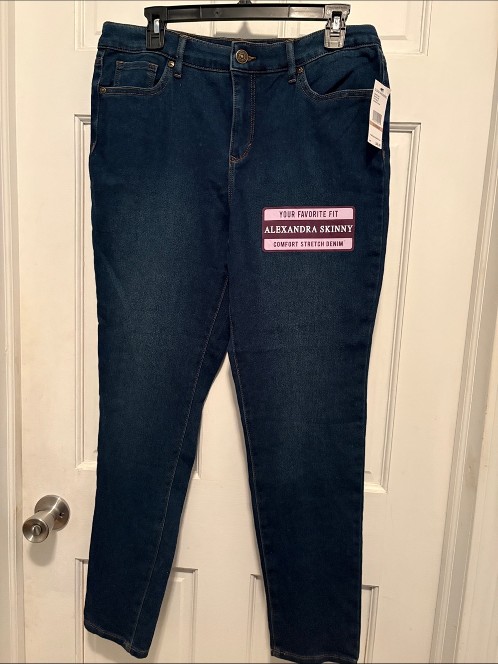 Gloria Vanderbilt Alexandra Skinny Jeans - Dark Blue Wash